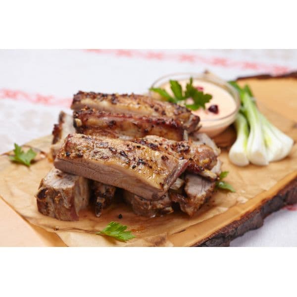 Côte levée de porc cuite en vrac